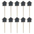 thumbnail image 1 of Miangastore 10Pcs Chalkboard Picks Small Garden Blackboards Message Inserted Cards, 1 of 8