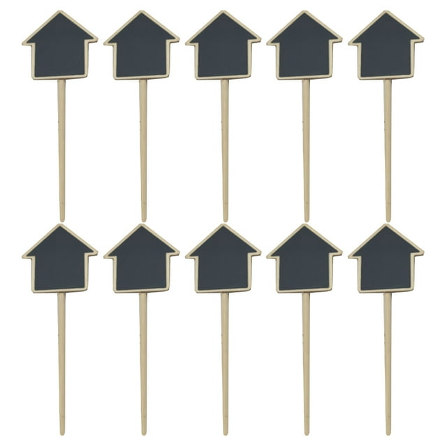 Miangastore 10 Pcs Pics Tableau Noir Petits Tableaux de Jardin Cartes Insérées par Message