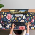 thumbnail image 4 of Long Mouse Pads for Desk,Pioneer Flower Floral Print Pattern Desk Mats on Top Of Desks, Desk Mouse Pad Extra Large with 3mm Non-Slip Base and Stitched Edge for Gaming,Office,Work,Home 47.3"x23.6", 4 of 6
