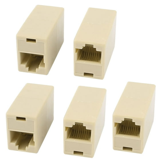 REGALWOVEN Ethernet Cable Extender F/F Inline RJ45 Coupler Connector Modular 5pcs