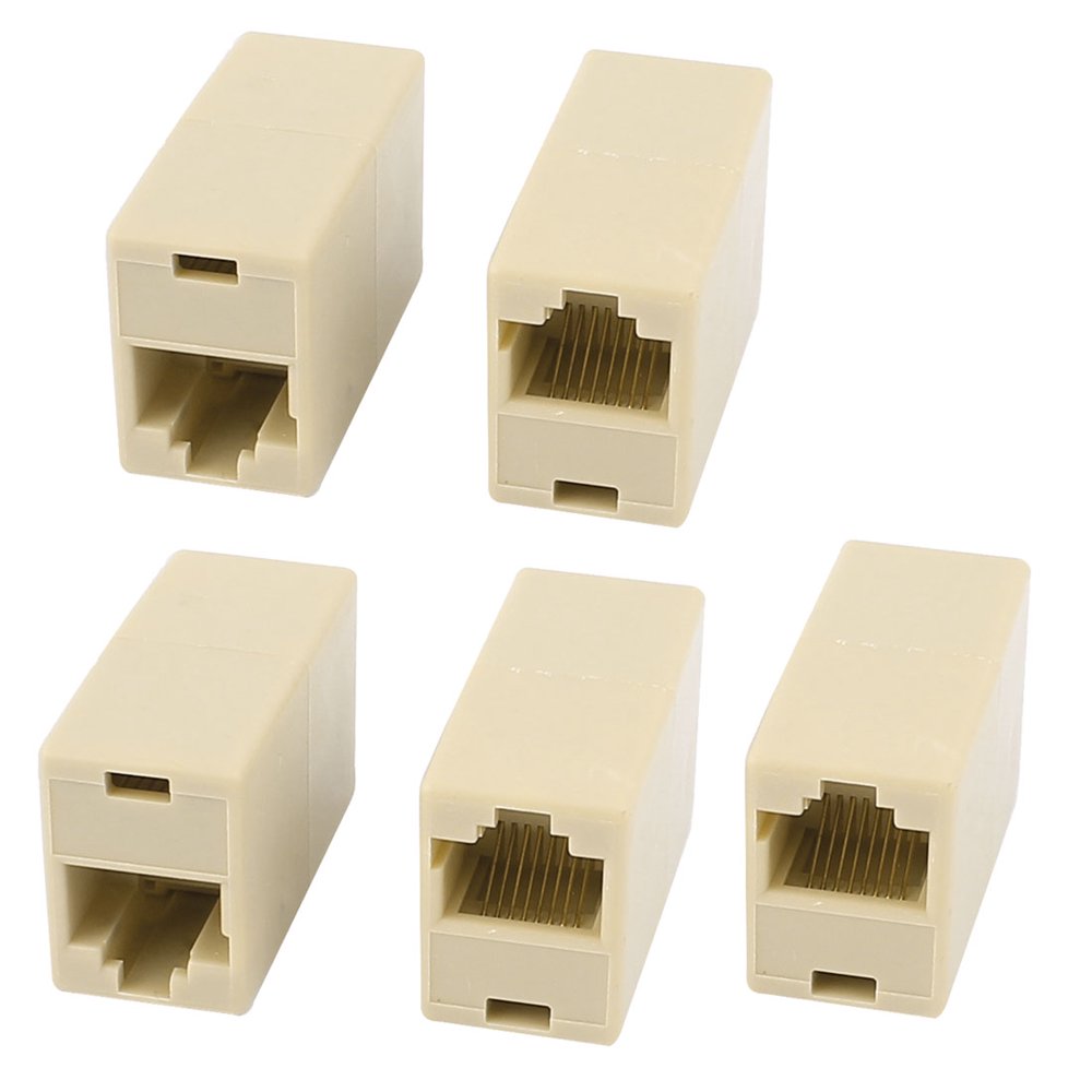 Cable Extender F/F Inline RJ45 Coupler Connector Modular 5pcs