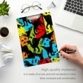 thumbnail image 5 of bestwell Dinosaur Pattern Acrylic Clipboard with Low Profile Gold Metal Clip Standard A4 Letter Size Decorative Clipboards for Office,Jobsite,Medical,School, 5 of 7