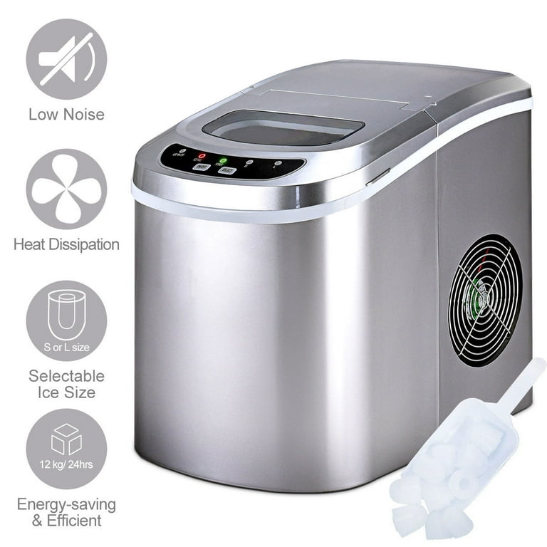 12KG/24H Electric Ice Machine Maker Bullet Cylindrical Cube Making