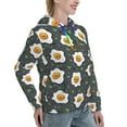 thumbnail image 6 of Sigee Cute Poached Eggs for Women's Pullover Hoodie Sweatshirts Adult Casual Long Sleeve Sweatshirts ,Sizes S-2XL-X-Large, 6 of 7