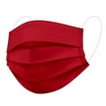 thumbnail image 2 of WeCare Disposable Face Mask, 3-Ply with Ear Loop (50 Individually Wrapped) - For KIDS - Red, 2 of 9