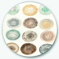 thumbnail image 1 of Designart 'Geometric Cream Circles ' Geometric Metal Circle Wall Art, 1 of 3
