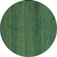 thumbnail image 1 of Ahgly Company Indoor Round Abstract Turquoise Blue Modern Area Rugs, 6' Round, 1 of 4