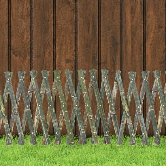 NIAIZEK Green Bamboo Fencing Retractable Trellis for Garden Decoration