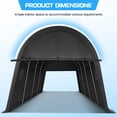 thumbnail image 3 of HOTEEL Carport 12x20ft Heavy Duty Portable Garage with All-Steel Metal Frame & Vents, All-Season Round Style Outdoor Storage Shed for Car, Truck, Boat, Patio Furniture Anti-Snow Waterproof, 3 of 9