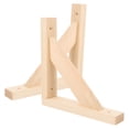 thumbnail image 3 of SHISUYAN 2 Pcs Support d'Étagère Flottante Robuste Support d'Étagère Murale Support d'Angle Mural Épais Support Flottant en Bois, 3 of 7