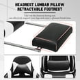 thumbnail image 3 of Stylish Gaming Chair - High Back Racing Computer Desk Office Chair Swivel Ergonomic Executive Leather Chair with Footrest, Headrest Pillow, Lumbar Support, 3 of 10