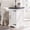 White Color, variant on Nightstand with Charging Station, Rectangular Farmhouse End Table with Barn Door and Adjustable Storage Shelf, 17" Deep Wood Rustic Sofa Side Table for Living Room, Bedroom, White