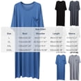 thumbnail image 3 of ZQUUVOU Men's Cotton Modal Nightgown Crew Neck Short Sleeve Sleep Shirt Soft Lightweight Knee Length PJ Soft Long Sleepwear Dark Gray B, 3 of 9