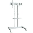 thumbnail image 6 of RTVR Tall TV Stand with Wheels for 32 to 85 inch Flat Panel TVs Tilt Floor Trolley Stand Cart, Morden White Shelf, 6 of 7