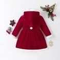 thumbnail image 3 of Robe de Noël pour Filles Tout-Petits Robe Mrs Claus Père Noël Velours Rouge Manches Longues Robe Princesse en Tulle, 3 of 6