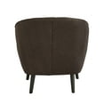 thumbnail image 3 of Weston Home Rhyl Mid-Century Modern Channel-Tufted Accent Chair, Dark Chocolate, 3 of 8