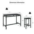 thumbnail image 6 of Dining Sets 5 Pieces Dining Table Set for 4,Black Bar Table Set with 4 Bar Stools Counter Height Bar Table and Chairs Set. Pub Table Set Breakfast Table for Kitchen, Small Space,Kitchen Sets, 6 of 9