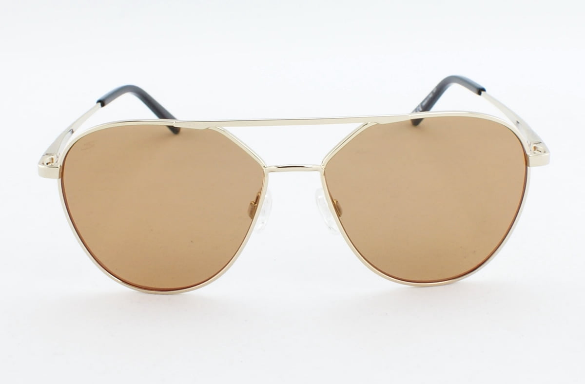 Serengeti Odell Polarized Photochromic Shiny Light Gold-Tone Unisex Aviator Sunglasses - SS555001 - Made in Italy