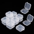 thumbnail image 6 of Mini Plastic Storage Box Square Transparent Organizer for Necklace Earrings Rings Jewelry Packaging Boxes Storager Container 50pcs, 6 of 6