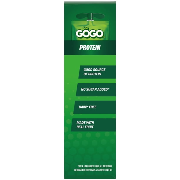 GOGO 8g Protein Tropical Fruit Smoothie On The Go Pouches , 3.75