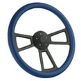 thumbnail image 1 of International - All Models 18" Polished Billet & Half Wrap Steering Wheel Big Rig Truck - Blue - THB5, 1 of 1