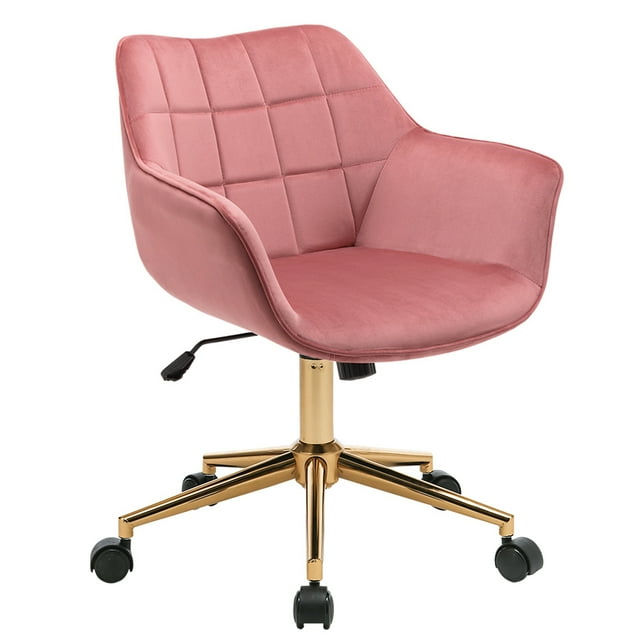 Duhome Modern Home Office Chair with Arm Mid Back Velvet Mid Century ...