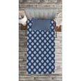thumbnail image 3 of Ambesonne Indigo Quilted Bedspread Set 2 Pcs, Greek House Tile Themed, Twin Size, Navy Blue and White, 3 of 3