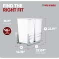 thumbnail image 4 of Rev-A-Shelf Double 50 Qt Pullout Soft-Close Steel Kitchen Trash Cans, 4 of 9
