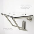 thumbnail image 5 of Seachrome Lift-Assist Shower Seat, Yoke-Style Bench Seat, Phenolic Top, Wall Mount, 24 x 15 Inches, White, 5 of 7