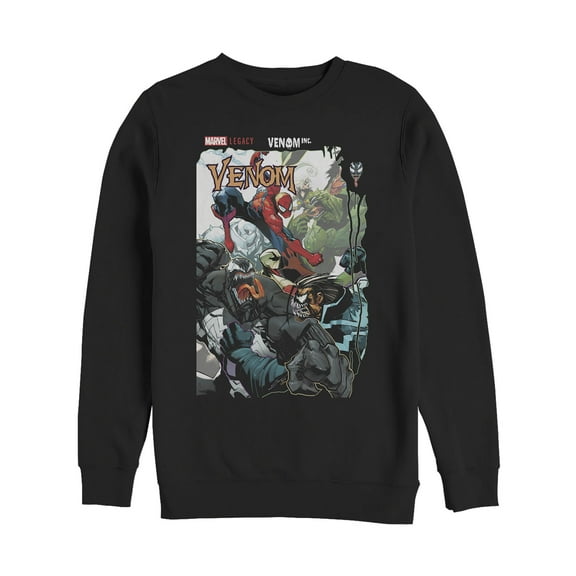 Men's Marvel Legacy Venom vs Spider-Man Sweatshirt Black Large