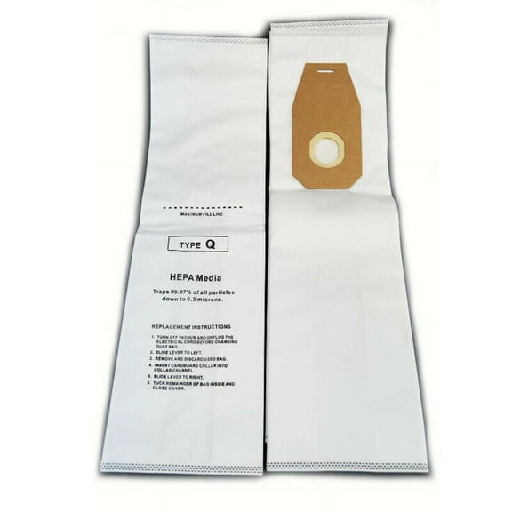(9) Vacuum Bags for Compatible with Hoover Type Q HEPA Platinum, Allergen AH10000, UH30010COM