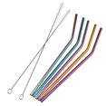 thumbnail image 1 of Non-toxic Reusable Stainless Steel Metal Straight Cruved Drinking Straws Set with Cleaning Brush For Smoothie Drink Shakes Tumblers Coffee Juice Cold Beverage, 1 of 6