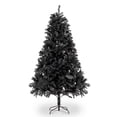 thumbnail image 6 of iRerts 7ft Artificial Christmas Tree, Black Christmas Tree with 1800 Branch Tips and Metal Stand, Hinged Holiday Xmas Tree for Home Party Decoration, 6 of 8