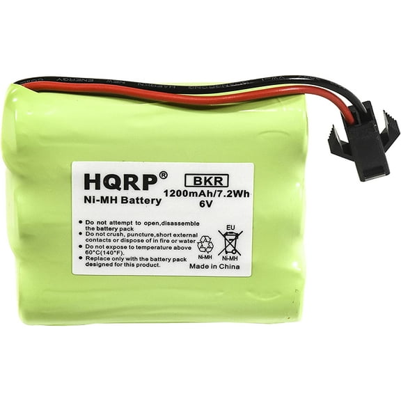 HQRP 6V Battery SM-2P Plug Compatible with Harbor Frieght Solar Light, Sunforce 80-Led Solar Motion Light