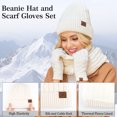 thumbnail image 4 of FZ FANTASTIC ZONE Womens Winter Beanie Hats Scarf Touchscreen Gloves Set Fleece Lined Knit Skull Caps Long Scarves for Women Men, 4 of 7