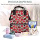 thumbnail image 5 of Fotbe Cute Tomato Mochila Maternidad - Lona de Sarga Impermeable, Mochila de Pañales de Gran Capacidad con Múltiples Bolsillos y Correas Ajustables, 5 of 6