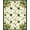 Green, Pattern 4, variant on Flatwoven High Traffic Area Rug, Elegant Floral Ring Rug with Repeated Bloom Clusters and Radiating Vine Elements, Non Slip, Stain Resistant, Washable Area Rugs for Living Room, Bedroom(Green, 6X9)