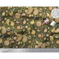 thumbnail image 2 of Soimoi Green Cotton Duck Fabric Mandala & Paisley Print Fabric by the Yard 58 Inch Wide, 2 of 3