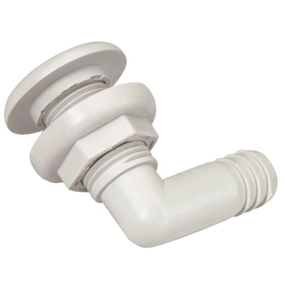 Johnson Pump 75035-00 0.75 in. Thru Hull Connector - White