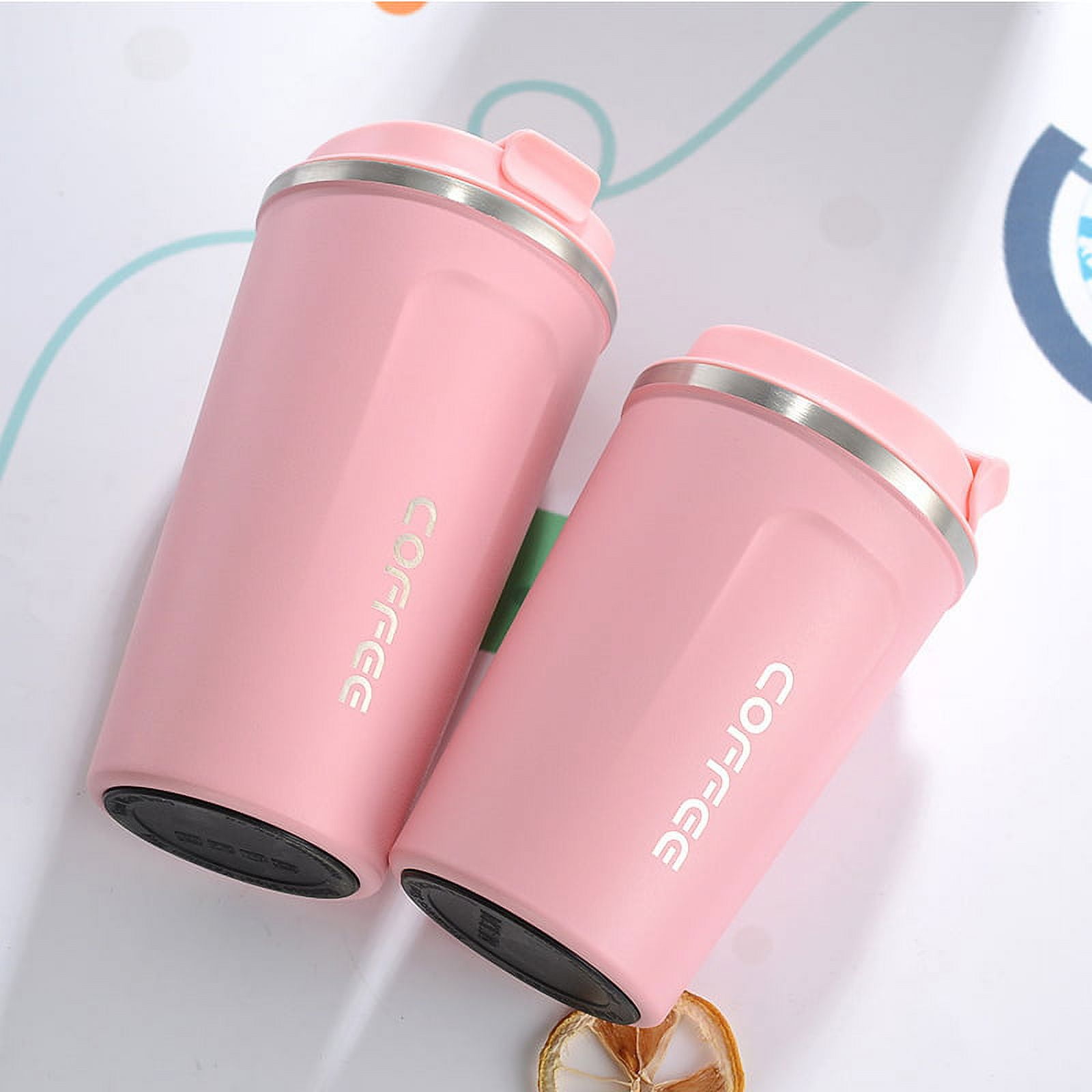 1pc 304 Stainless Steel Double Layer Vacuum Insulated 510ml Leakproof  Travel Coffee Mug For Adults