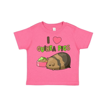 

Inktastic I Love Guinea Pigs Boys or Girls Toddler T-Shirt