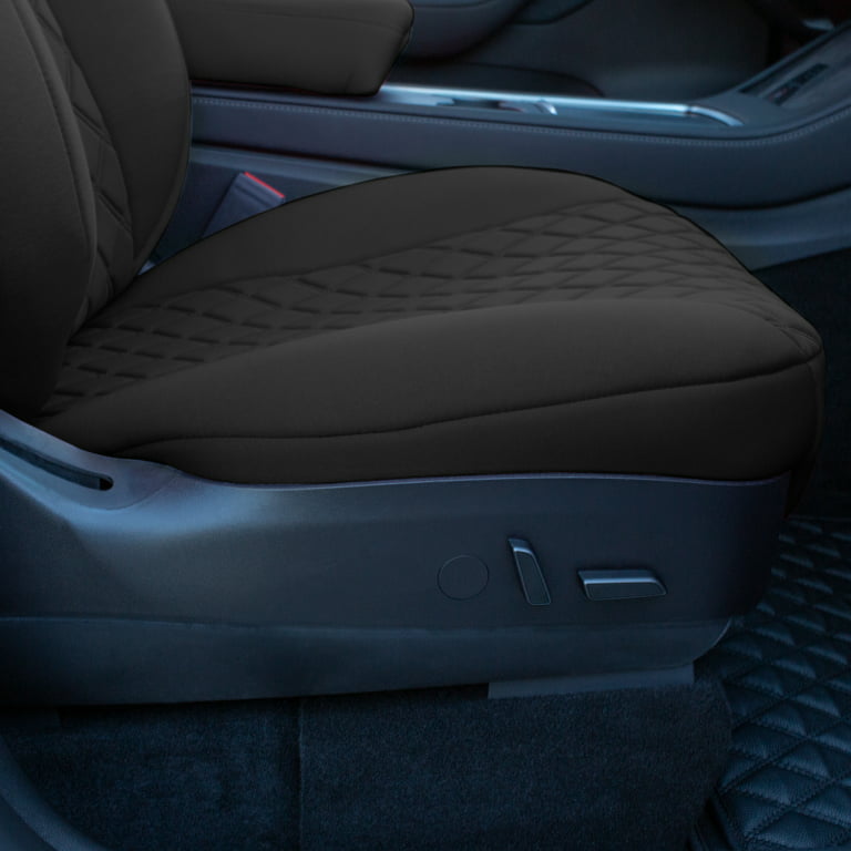 TLH Black Front Set Neoprene Custom Fit Seat Covers for 2020 - 2024 Tesla  Model Y 