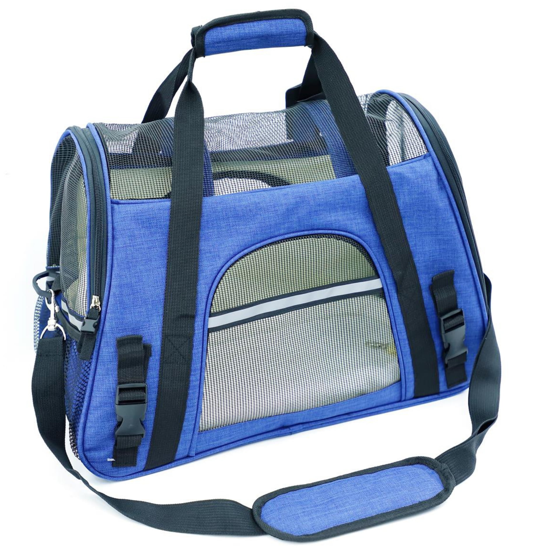Soft Sided w/ Fleece Bed Premium Pet Carrier Airline Approved 