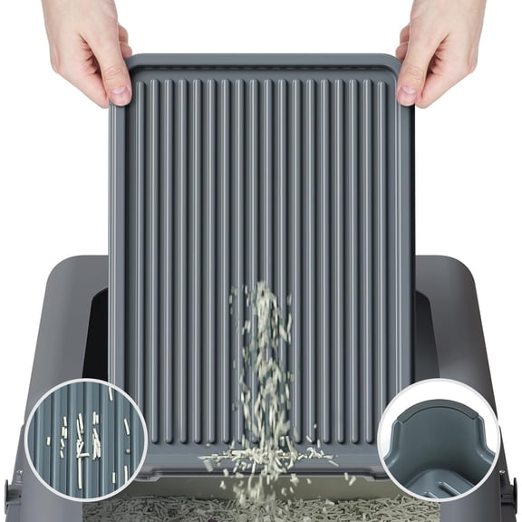 14"x10"x2.5" Washable Cat Litter Box Ramp - Filter Litter Mat, Easy Clean for Small/Elderly Cats (Elevated Steps)