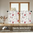 thumbnail image 3 of Renaiss 26 x 24 Inch Christmas Tree Cafe Small Window Curtains for Kitchen Bathroom Red Gray Cedar Pine Half Window Curtains Forest Snowflakes Rod Pocket Back Tab Curtains Winter Home Decor 2 Panels, 3 of 8