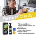 thumbnail image 2 of 120ml Headlight Restoration Spray Kit with Sponge and Microfiber Cloth for Oxidation, Yellowing, Cloudy Lens Removal, Safe for Cars, Trucks, Motorcycles, SUVs, 2 of 9