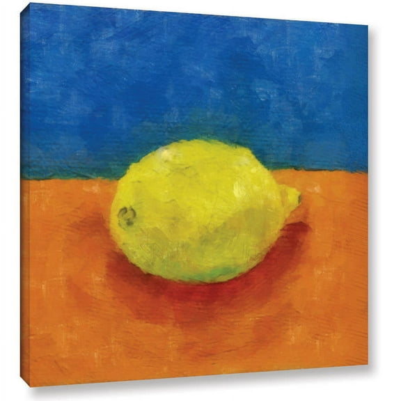 ArtWall Kevin Calkins "Lemon with Blue and Orange" Gallery-Wrapped Canvas