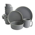 thumbnail image 1 of Gibson Home 127337.16R Dinnerware Sets, Service for Four (16pcs), Grey, 1 of 6