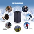 thumbnail image 4 of Chaqueta de calentamiento de invierno Fugacal Unisex USB 6 tamaños azul oscuro, 4 of 6
