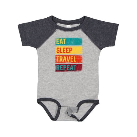 

Inktastic Vacation Eat Sleep Travel Repeat Boys or Girls Baby Bodysuit